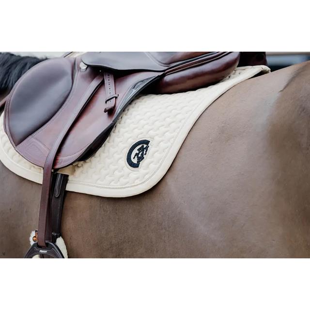 Saddle Pad Plaited 3D Logo Jumping Kentucky Beige