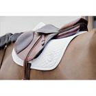 Saddle Pad Plaited 3D Logo Jumping Kentucky White