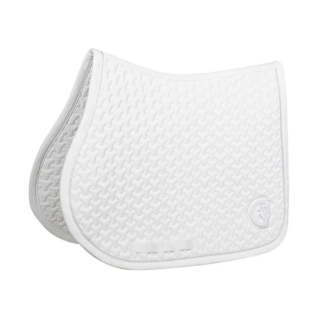 Saddle Pad Plaited 3D Logo Jumping Kentucky White