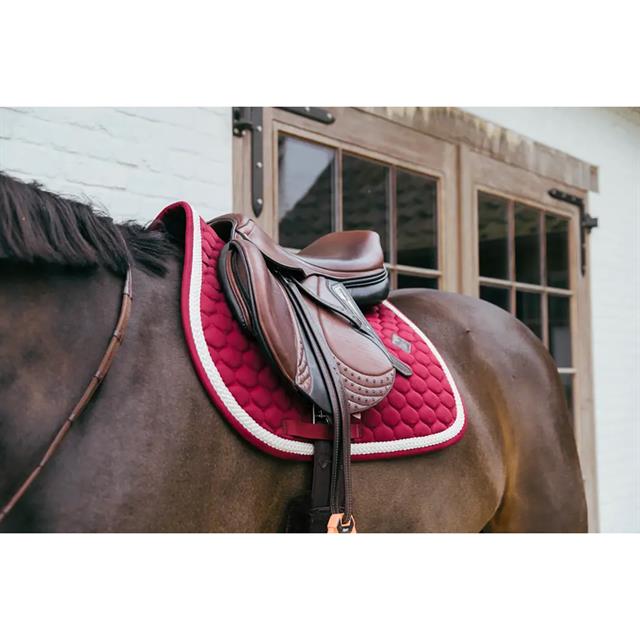 Saddle Pad Plaited Cord Jumping Kentucky Dark Red