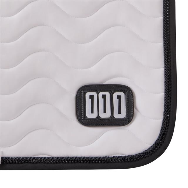 Saddle Pad QHP Number All-Purpose White-Black