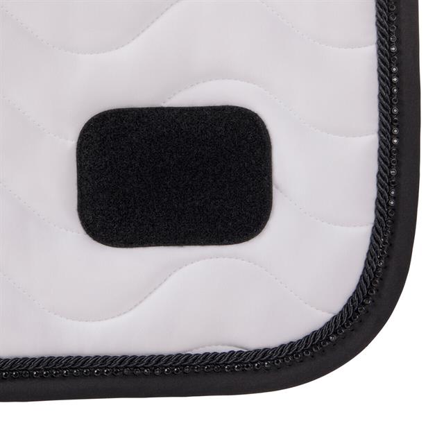 Saddle Pad QHP Number All-Purpose White-Black