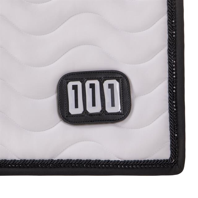 Saddle Pad QHP Number Dressage White-Black