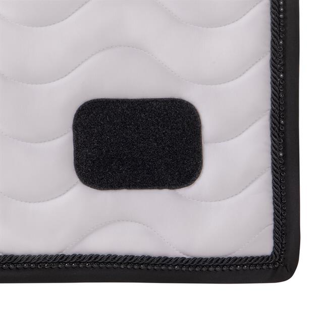 Saddle Pad QHP Number Dressage White-Black