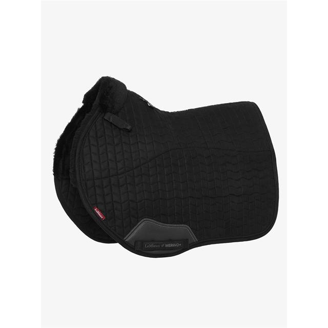 Saddle Pad Suede Jumping LeMieux Merino+ Half Lined Black