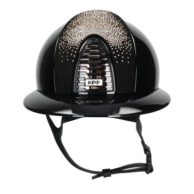 Safety Helmet KEP Italia Cromo 2.0 Polish Suede Rosegold Polo Black