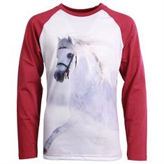 Shirt Red Horse Pixel Kids Purple