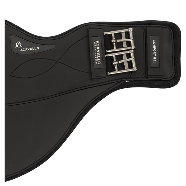 Short Stud Girth Acavallo Comfort Gel Black
