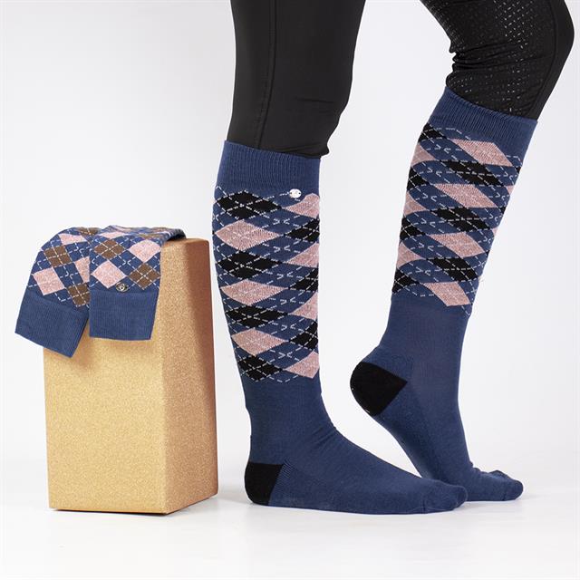 Socks Epplejeck EJSquare Lurex Dark Blue-Light Blue