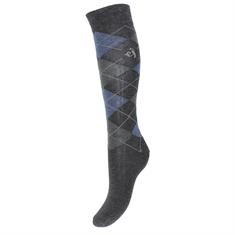 Socks Epplejeck Square Dark Grey-Light Blue