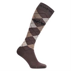 Socks HV POLO Argyle Brown-Light Blue