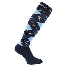 Socks HV POLO Argyle Dark Blue-Blue