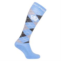 Socks HV POLO Argyle Light Blue-Black