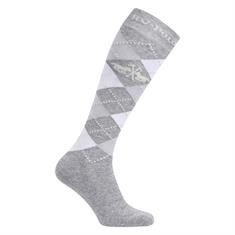 Socks HV POLO Argyle Mid Grey-White