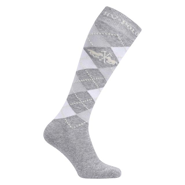 Socks HV POLO Argyle Mid Grey-White