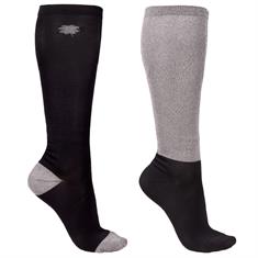 Socks QHP Gift Box 2-Pack Black-Silver