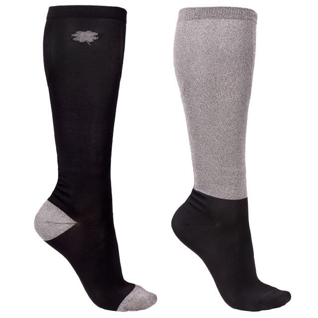Socks QHP Gift Box 2-Pack Black-Silver