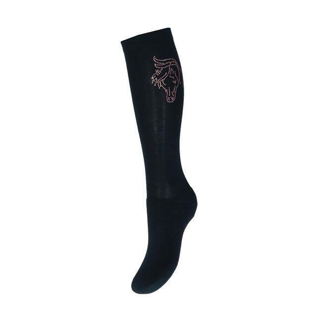 Socks Red Horse Crystal Black