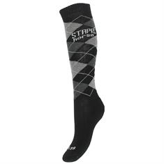 Socks Stapp Horse Argyle Lurex Black-Dark Grey