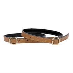 Spur Straps Epplejeck Luxurious Leather Mid Brown-Gold