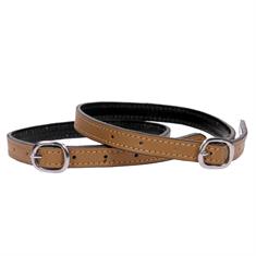Spur Straps Epplejeck Luxurious Leather Mid Brown-Silver