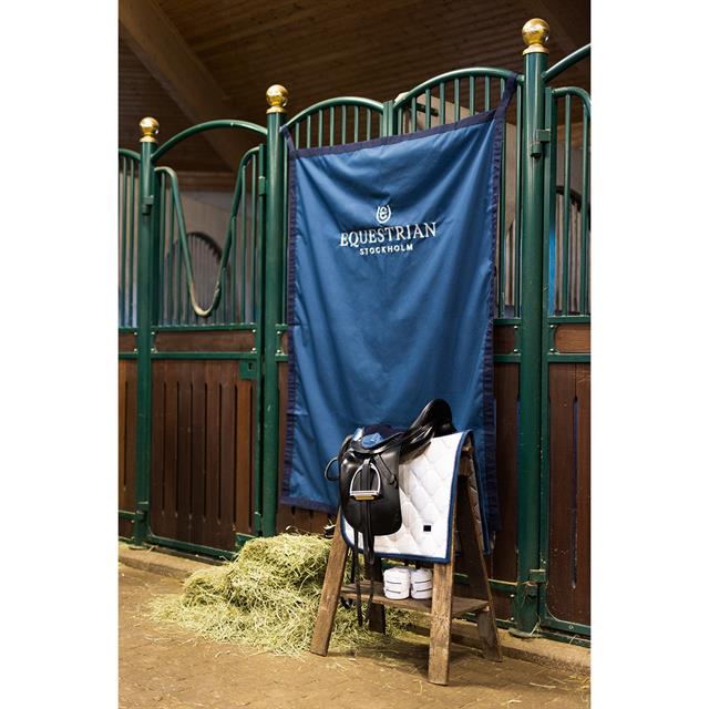 Stable Curtain Equestrian Stockholm Blue Meadow Blue