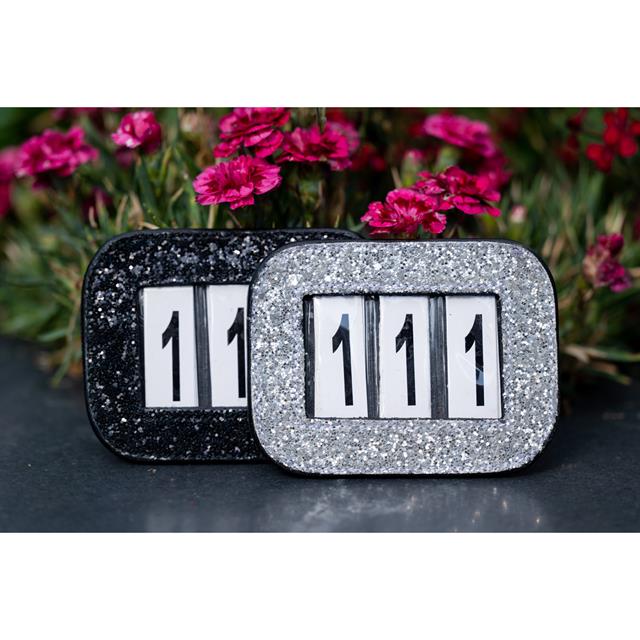 Startnummern Showtime Glitter HB Black-Black