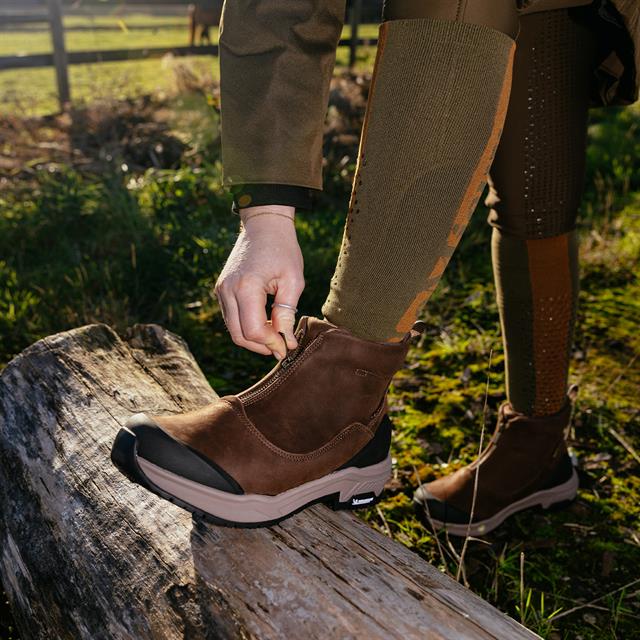 Steel Toe Boots with Zip LeMieux Brown