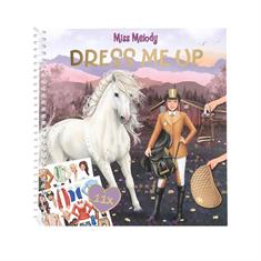 Sticker and Coloring Book Miss Melody Dress Me Up Multicolour
