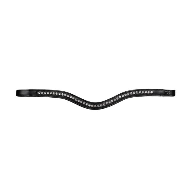 Stirnriemen Half Swarovski V-Shaped New English Collection Dy'on Black