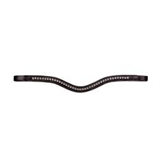 Stirnriemen Half Swarovski V-Shaped New English Collection Dy'on Brown