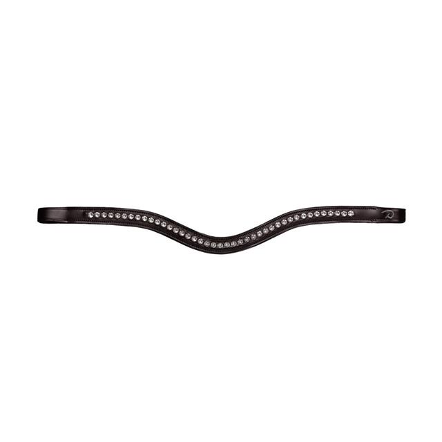 Stirnriemen Half Swarovski V-Shaped New English Collection Dy'on Brown
