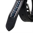 Stirrup Leathers Epplejeck EJCrystals Silver-Blue