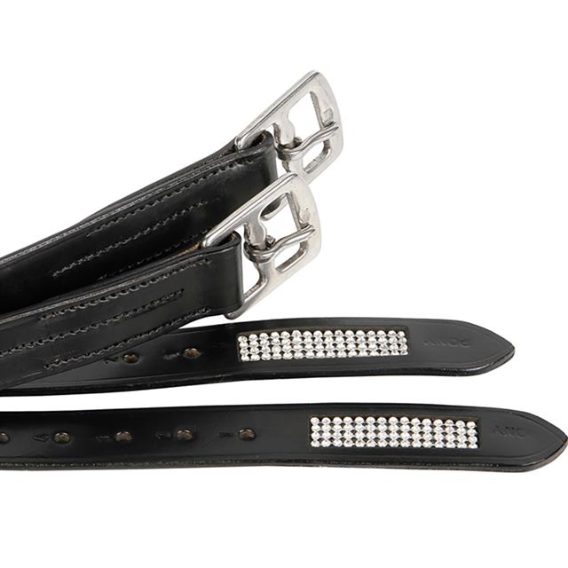 Stirrup Leathers Harry's Horse Crystal Black