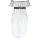 Stock Tie Anky Pleated Crown White