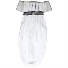 Stock Tie Anky Pleated Crown White
