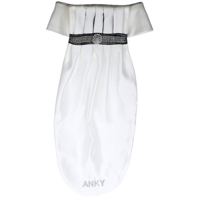 Stock Tie Anky Pleated Crown White