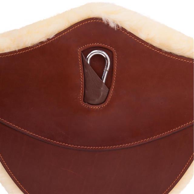 Stud Girth BR Walsall Sheepskin Brown
