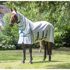 Sweet Itch Rug Shires Full Neck White-Dark Blue