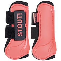 Tendon Boots Harry's Horse Stout! Coral Pink-Black