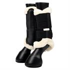 Tendon Boots LeMieux Fleece Edge Mesh Brushing Black-Beige