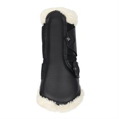 Tendon Boots LeMieux Fleece Edge Mesh Brushing Black-beige