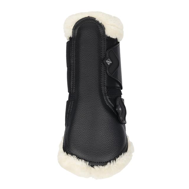 Tendon Boots LeMieux Fleece Edge Mesh Brushing Black-Beige