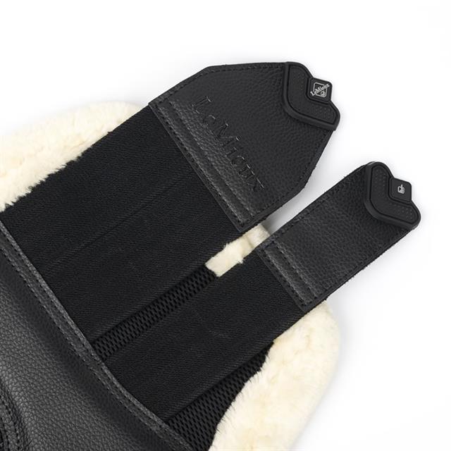 Tendon Boots LeMieux Fleece Edge Mesh Brushing Black-beige