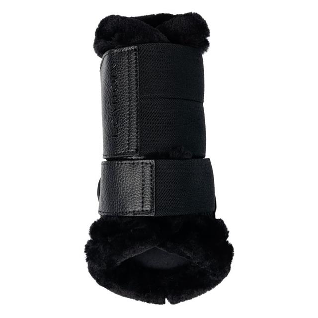 Tendon Boots LeMieux Fleece Edge Mesh Brushing Black-Black