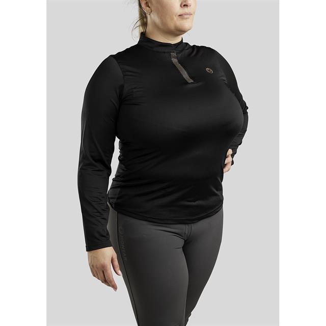 Training Shirt Briella Roségold Crystals Montar Black