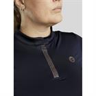 Training Shirt Briella Roségold Crystals Montar Dark Blue