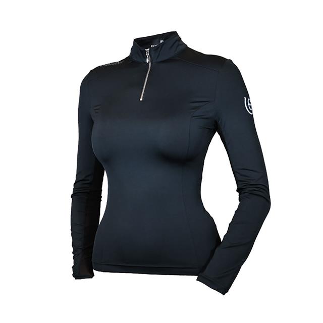 Training Shirt Equestrian Stockholm Air Breeze Top Black-Silver