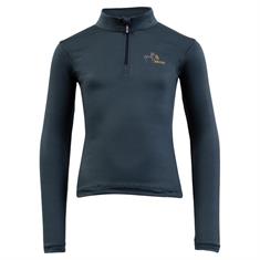Training Shirt with Mini Zip-Up for Kids BR Dark Blue