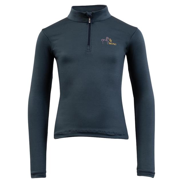 Training Shirt with Mini Zip-Up for Kids BR Dark Blue